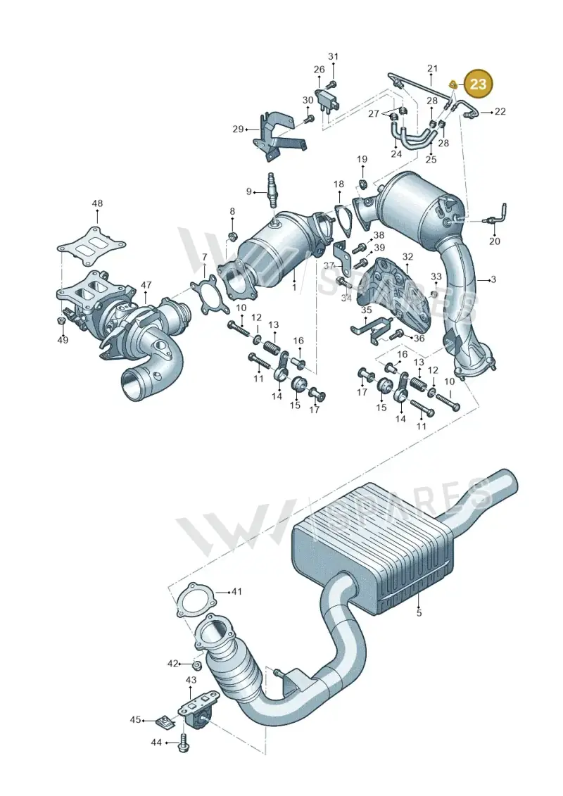 893971847F — Audi A6 2.0 (2018-) diagram 435253370, position 23