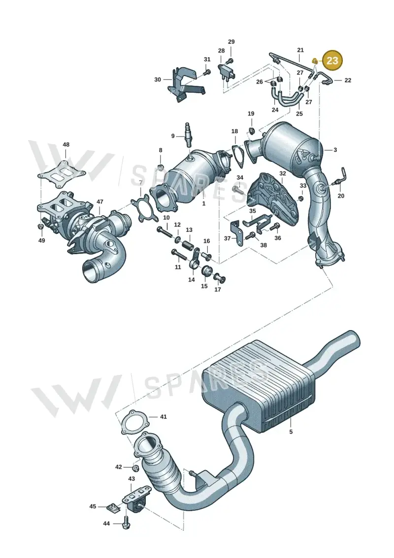 893971847 — Audi A5 Sportback (2016-2020) diagram 849253047, position 23