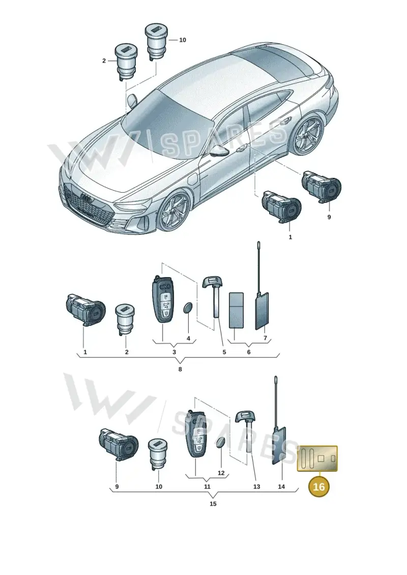 89A035791 — Audi RS e-tron GT (2020-2025) diagram 4j1837010, position 16