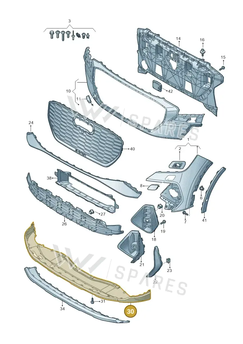 89A807061AGRU — Audi Q4 Sportback (2021-2025) diagram 89a807200, position 30