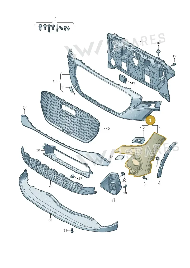 89A807437AGRU — Audi Q4 Sportback (2021-2025) diagram 89a807100, position 1