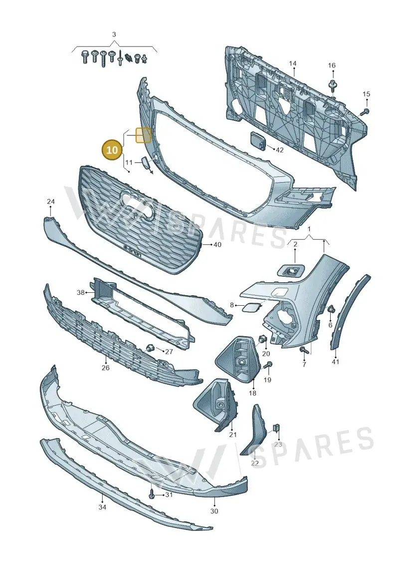 89A807725AGRU — Audi Q4 Sportback (2021-2025) diagram 89a807200, position 10