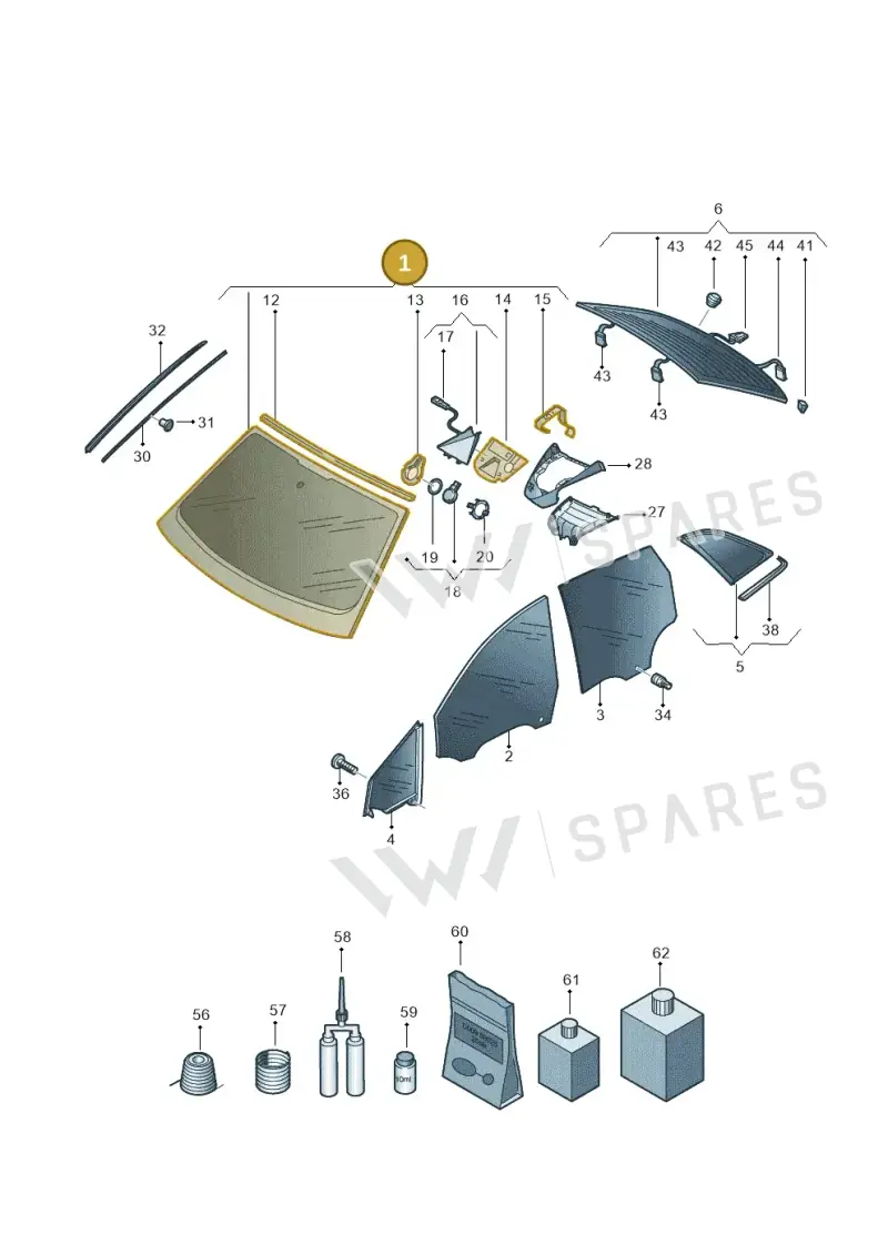 89A845099PNVB — Audi Q4 Sportback (2021-2025) diagram 89a845000, position 1