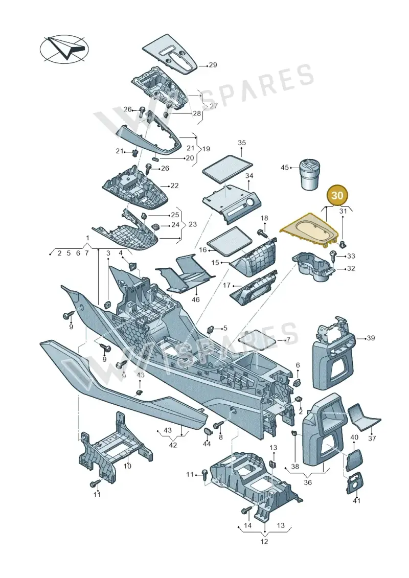 89A863289A6PS — Audi Q4 Sportback (2021-2025) diagram 89a863500, position 30