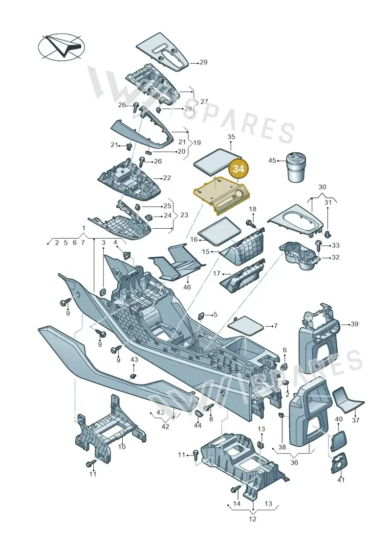 89A8641314PK — Audi Q4 Sportback (2021-2025) diagram 89a863500, position 34