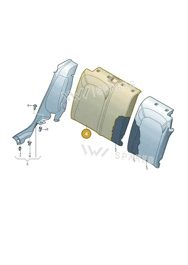 89A885806HGCK — Audi Q4 Sportback (2021-2025) diagram 89a885800, position 4