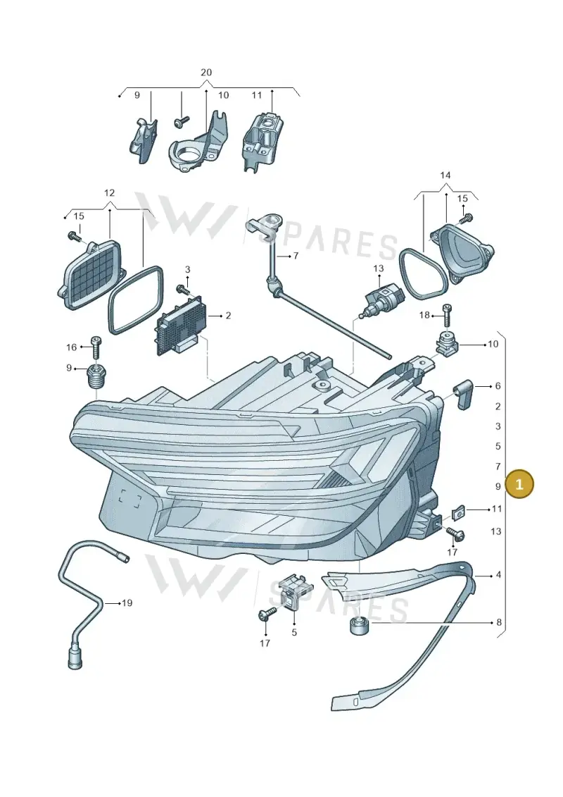 89A941033D — Audi Q4 Sportback (2021-2025) diagram 89a941000, position 1