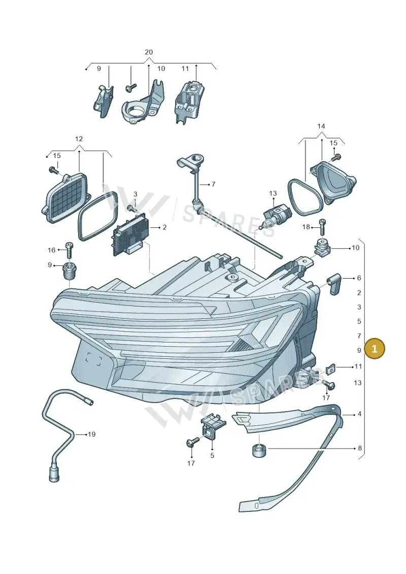 89A941034E — Audi Q4 Sportback (2021-2025) diagram 89a941000, position 1