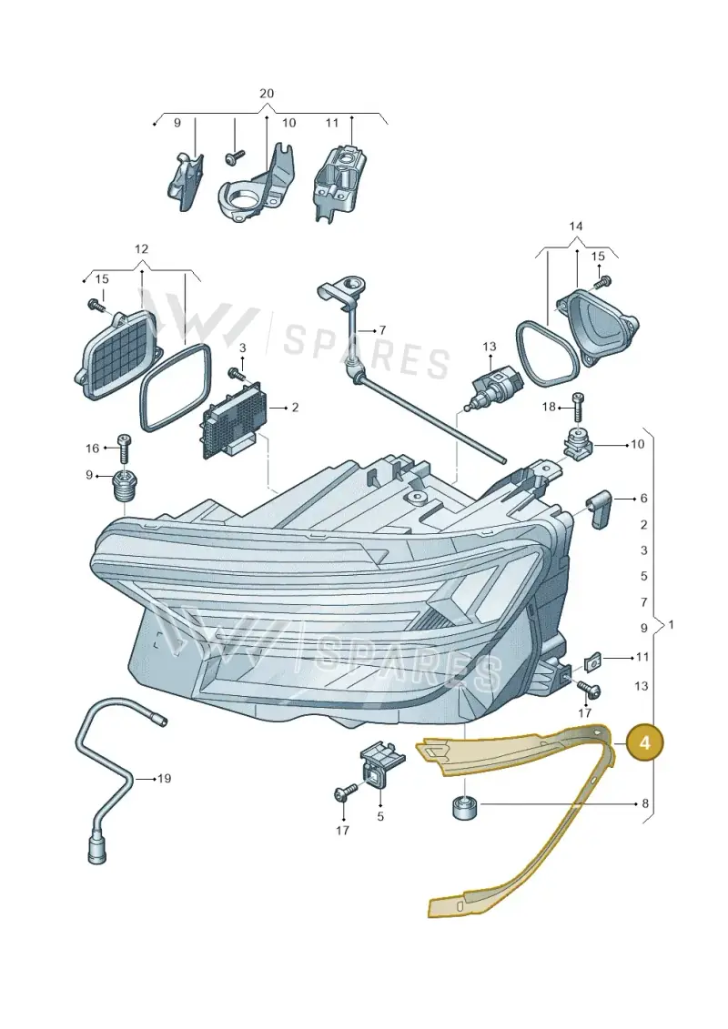 89A941191 — Audi Q4 Sportback (2021-2022) diagram 89a941000, position 4