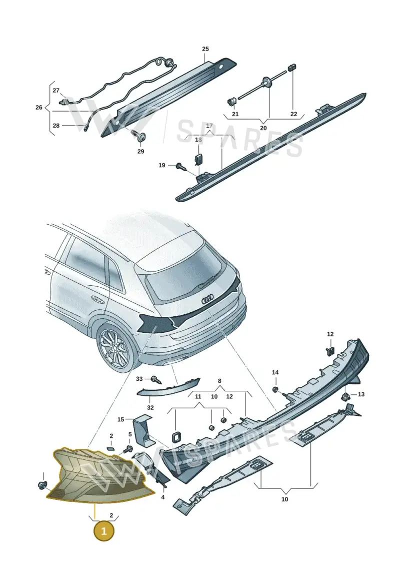 89A945069 — Audi Q4 Sportback (2021-2025) diagram 89a945000, position 1