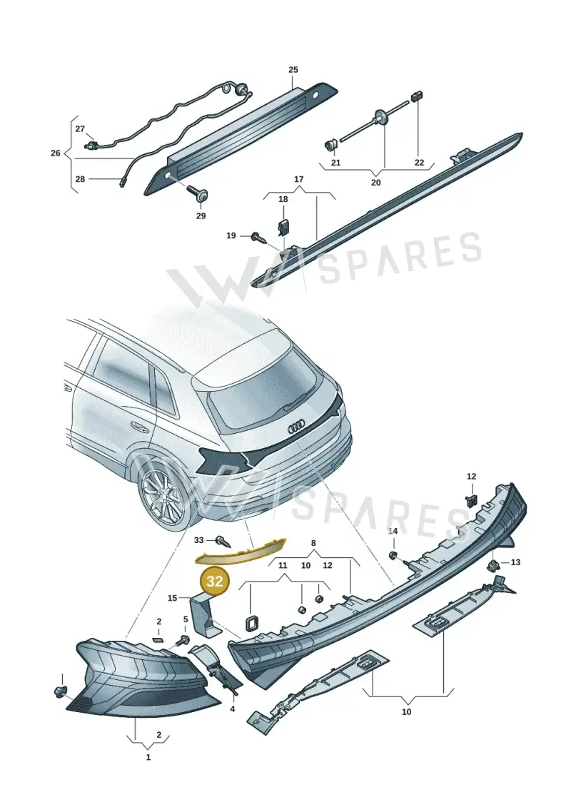 89A945106 — Audi Q4 Sportback (2021-2022) diagram 89a945000, position 32