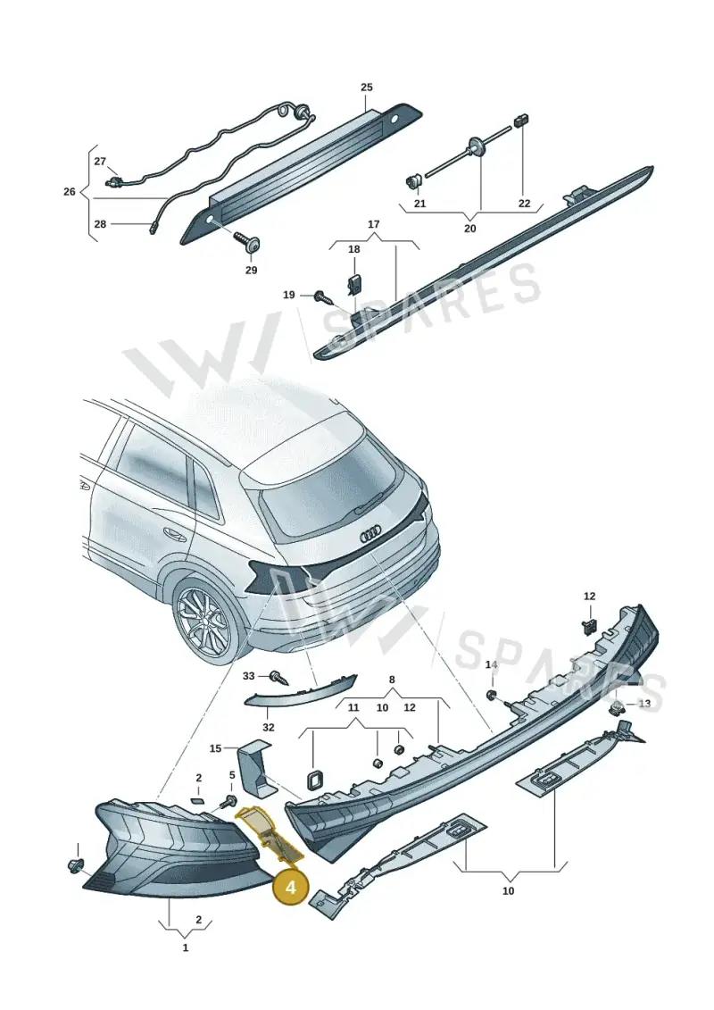 89A945253A — Audi Q4 Sportback (2021-2022) diagram 89a945000, position 4