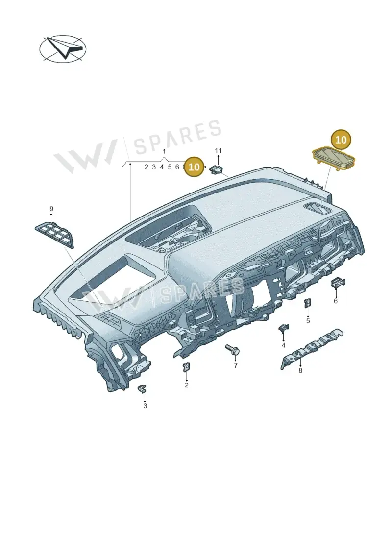 89B8197944PK — Audi Q4 Sportback (2021-2025) diagram 89a857100, position 10