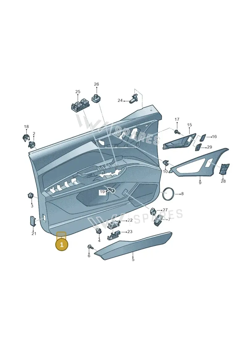 89B867107GT29 — Audi Q4 Sportback (2021-2025) diagram 89a867000, position 1