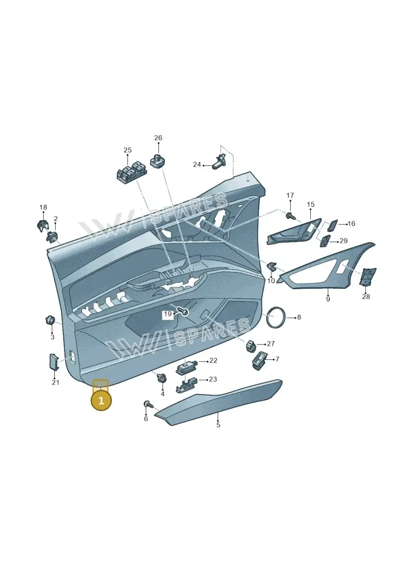 89B867107HT29 — Audi Q4 Sportback (2021-2025) diagram 89a867000, position 1