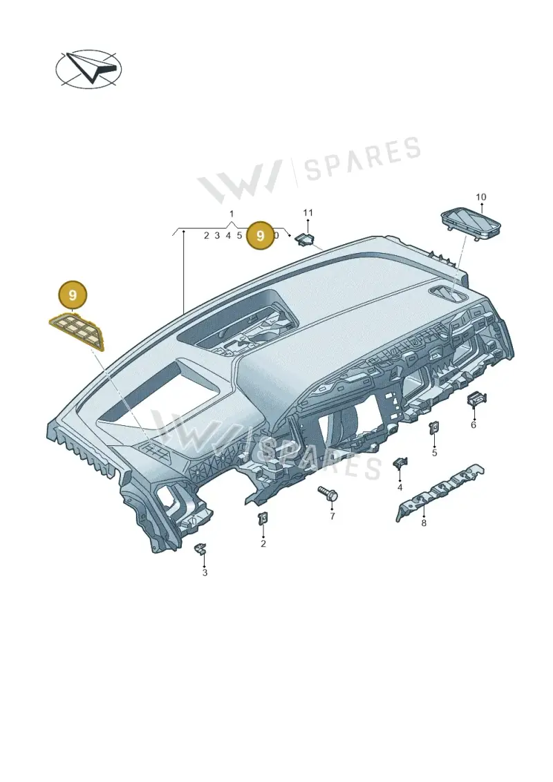 89C8197944PK — Audi Q4 Sportback (2021-2025) diagram 89a857100, position 9