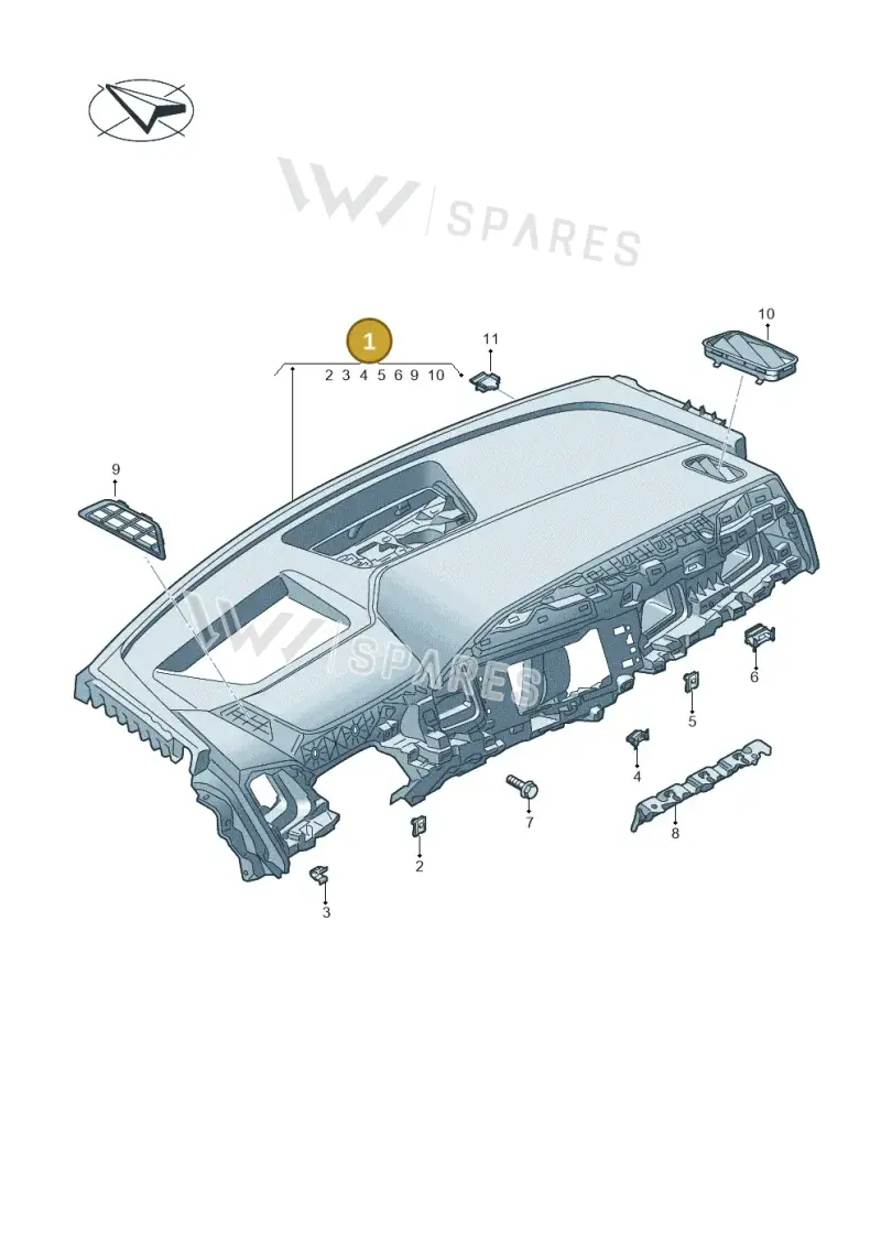 89C857001A24A — Audi Q4 Sportback (2021-2025) diagram 89a857100, position 1