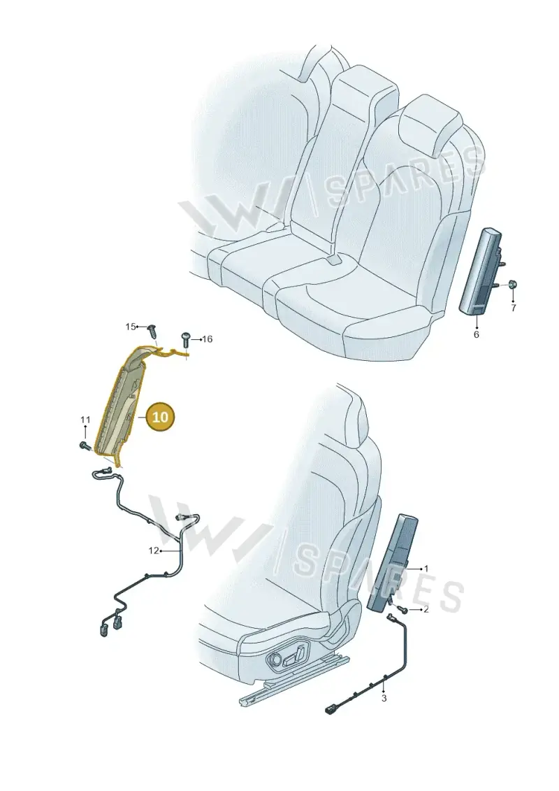 89C880582D — Audi Q4 Sportback (2021-2025) diagram 89a880200, position 10