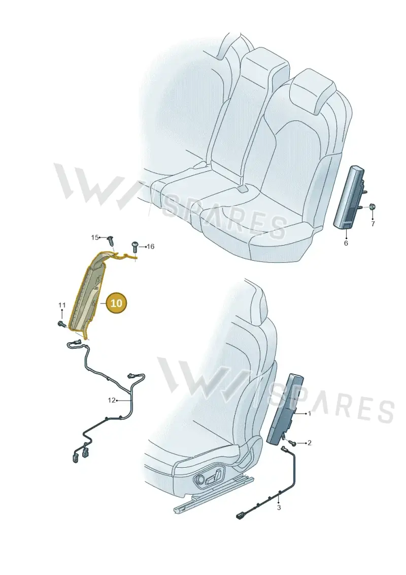 89C880582G — Audi Q4 Sportback (2021-2025) diagram 89a880200, position 10