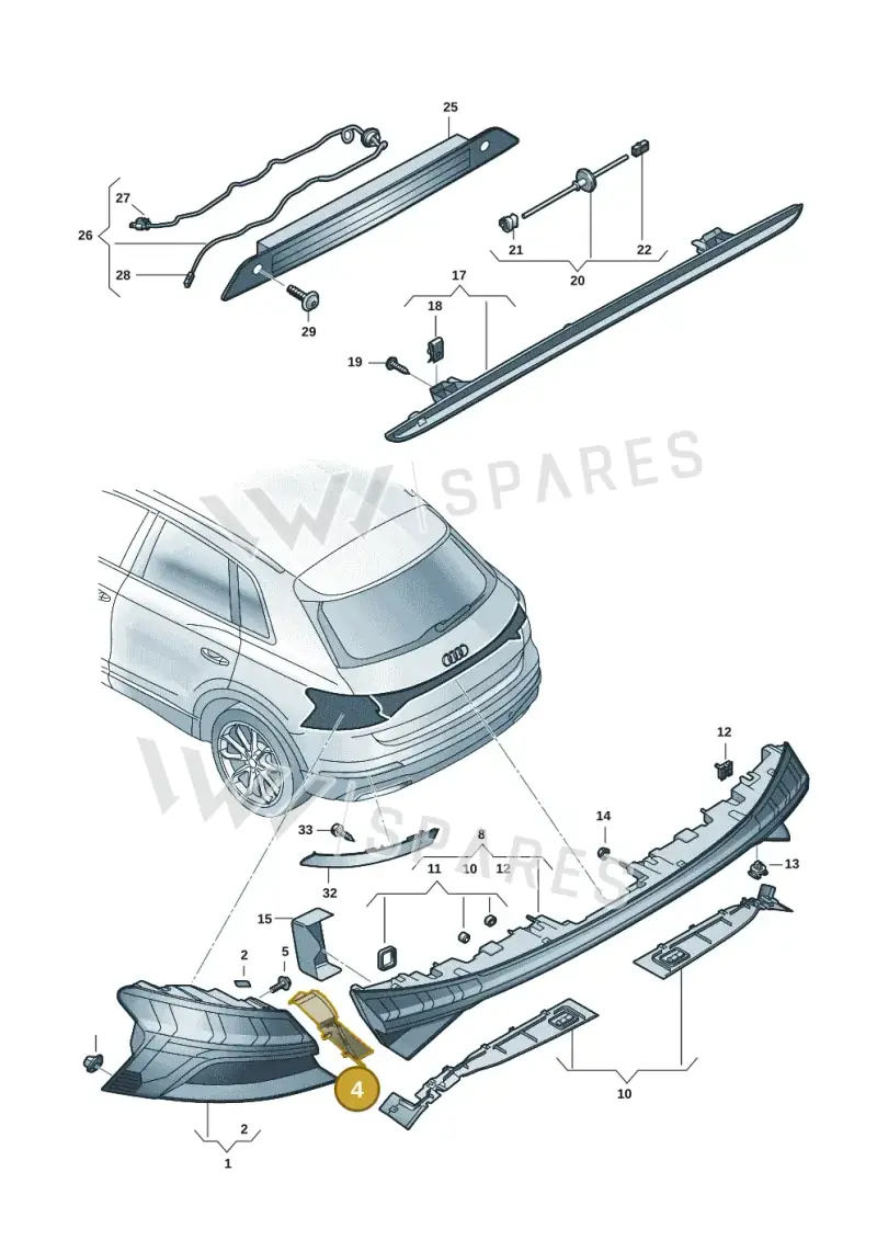 89E945254 — Audi Q4 Sportback (2021-2022) diagram 89a945000, position 4