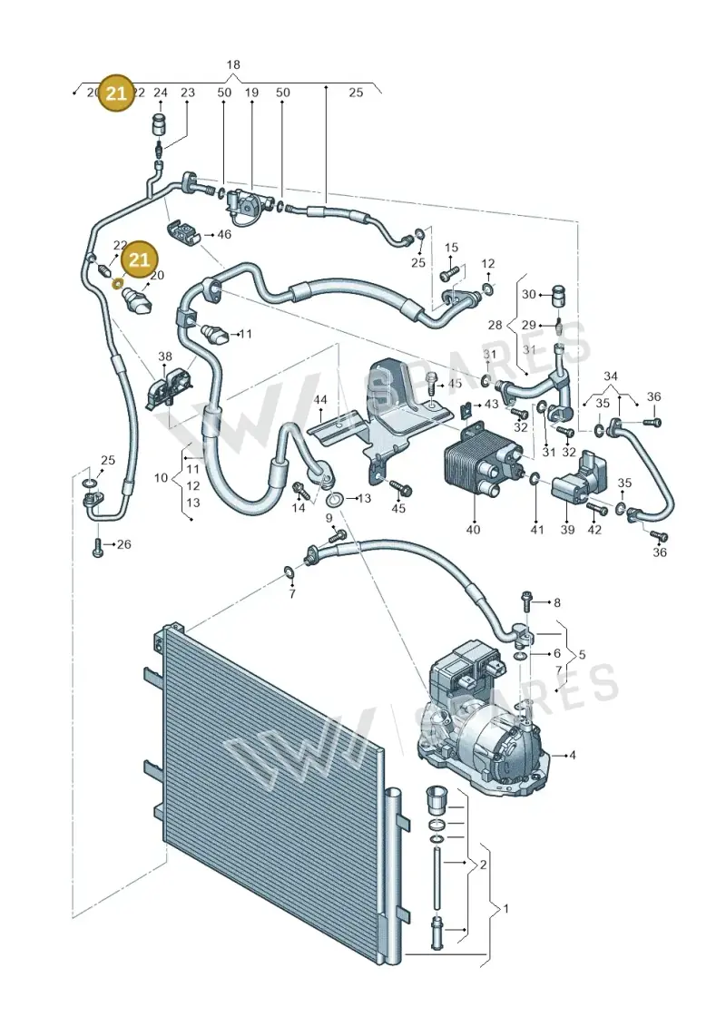 8A0260749AK — Audi Q4 Sportback (2021-2022) diagram 89a260700, position 21