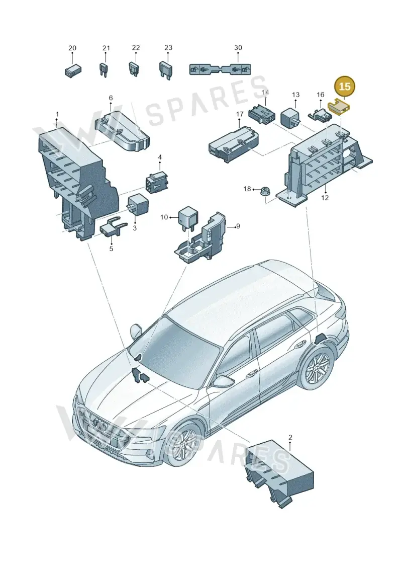 8A0937530 — Audi Q8 e-tron (2018-2020) diagram 586937000, position 15