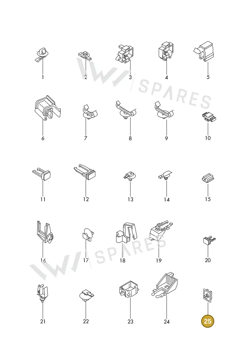 8A0971845AF — Audi 1J0 platform diagram 198977100, position 25