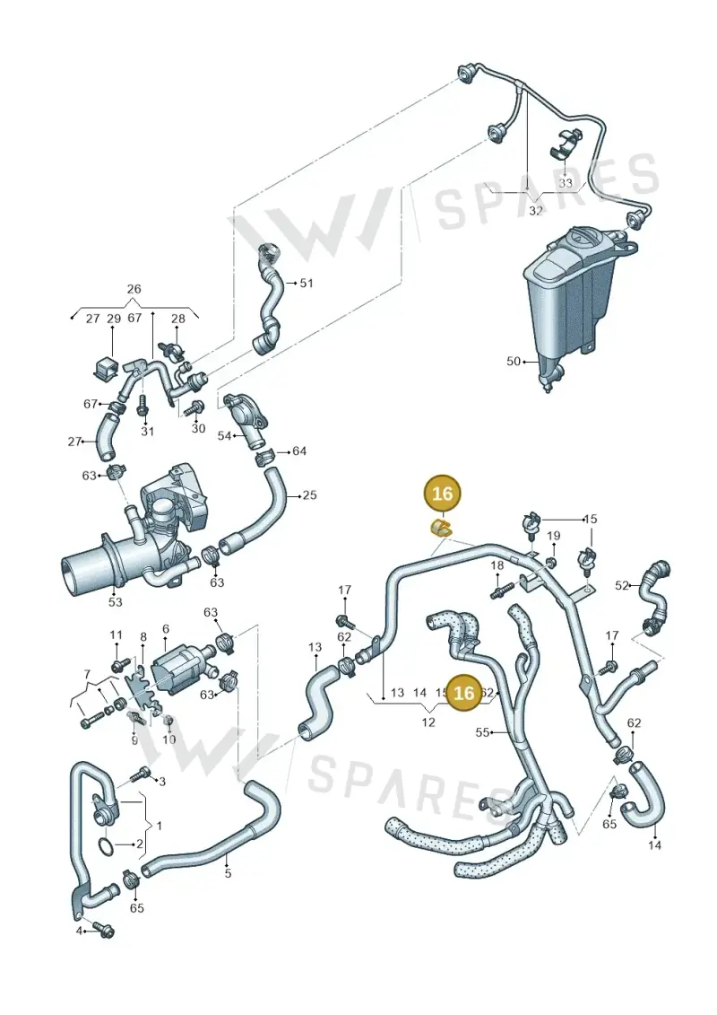 8A0971848C — Audi A6 qu. 3.0 tdi (2014-2018) diagram 736121290, position 16