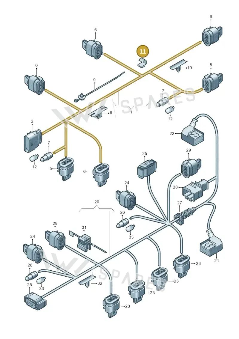 8A0971848C — Audi A7 Sportback (2014-2018) diagram 788972300, position 11