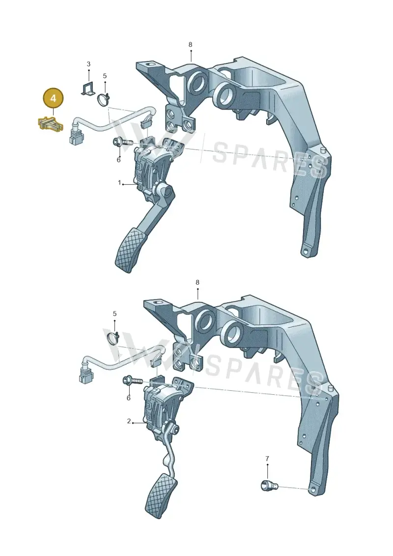 8A0971848G — Audi RS4 Cabrio qu.    08> (2007-) diagram 260721700, position 4