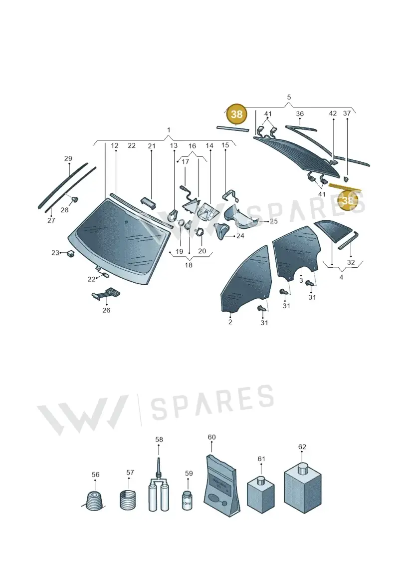 8A5845515 — Audi RS7 Sportback (2019-2025) diagram 435845000, position 38