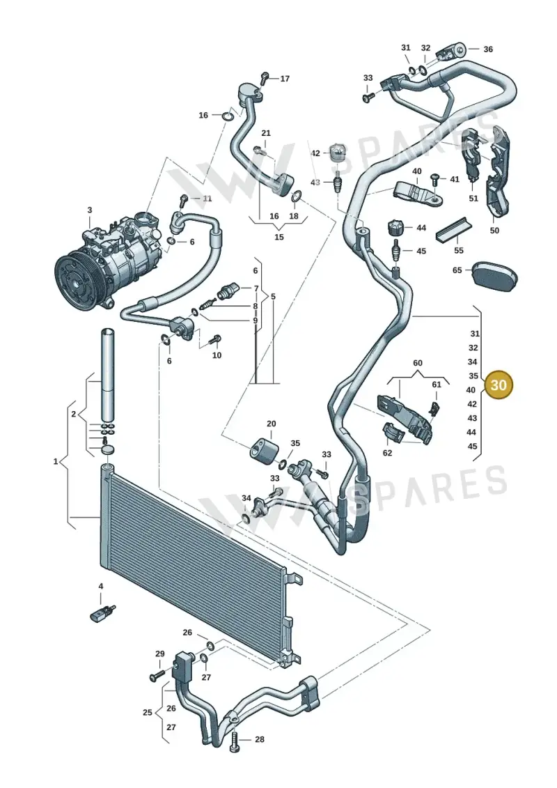 8B1816738M — Audi A5 Limousine (2024-2025) diagram 8wk260400, position 30