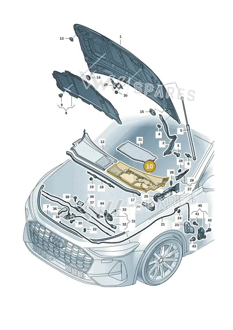 8B18194039B9 — Audi A5 Limousine (2024-2025) diagram 8wk823000, position 10