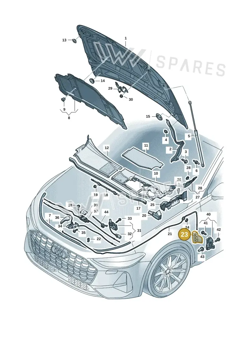 8B18235334PK — Audi A5 Limousine (2024-2025) diagram 8wk823000, position 23