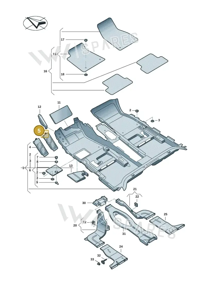 8B1864777AZF7 — Audi A5 Limousine (2024-2025) diagram 8wk863000, position 5