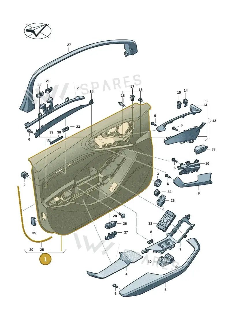 8B1867104GGMK — Audi A5 Limousine (2024-2025) diagram 8wh867000, position 1