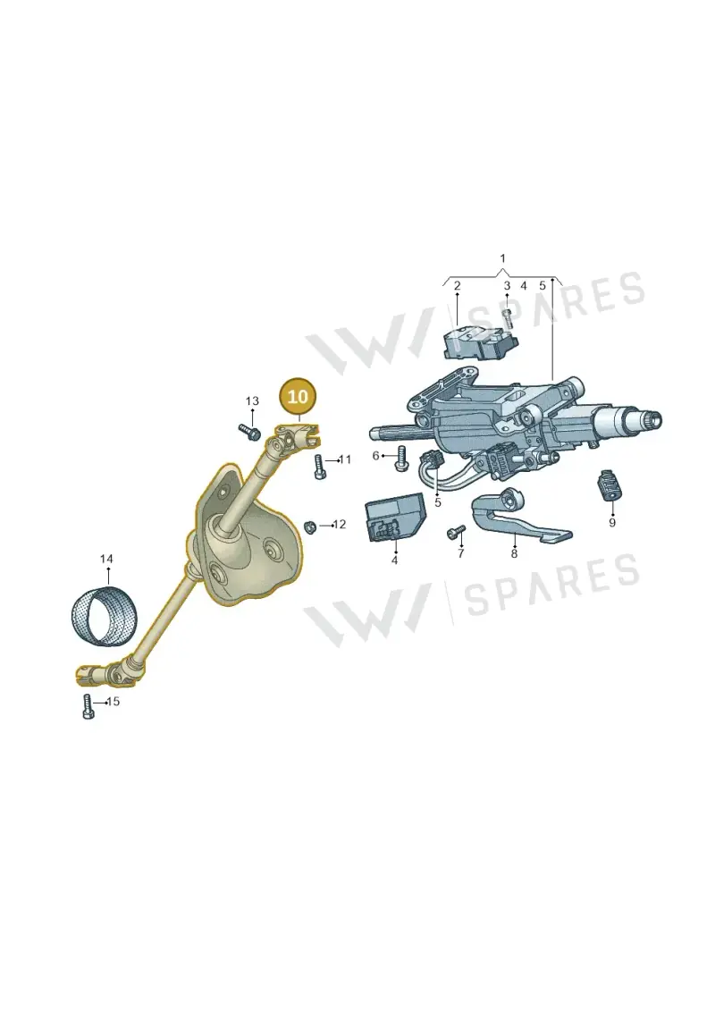 8B2419753 — Audi A5 Limousine (2024-2025) diagram 439419050, position 10