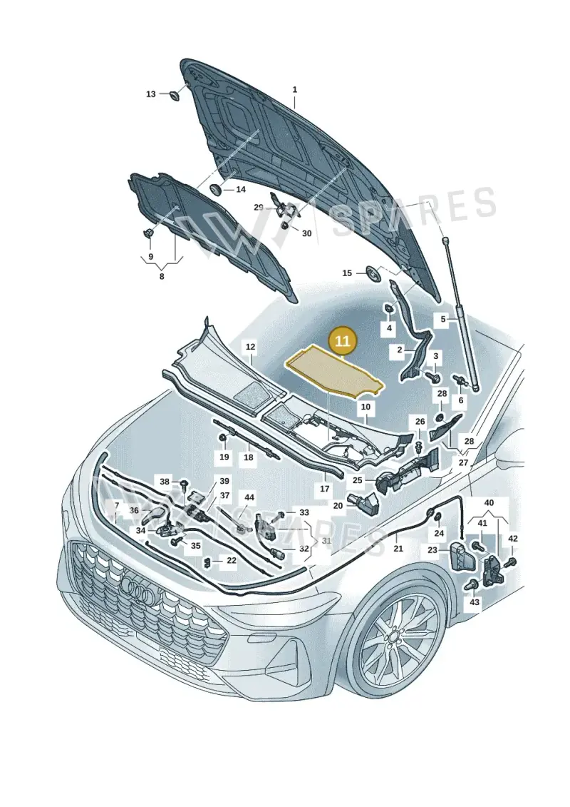 8B28194479B9 — Audi A5 Limousine (2024-2025) diagram 8wk823000, position 11