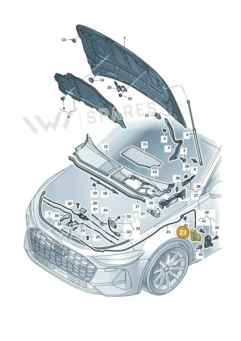 8B28235334PK — Audi A5 Limousine (2024-2025) diagram 8wk823000, position 23