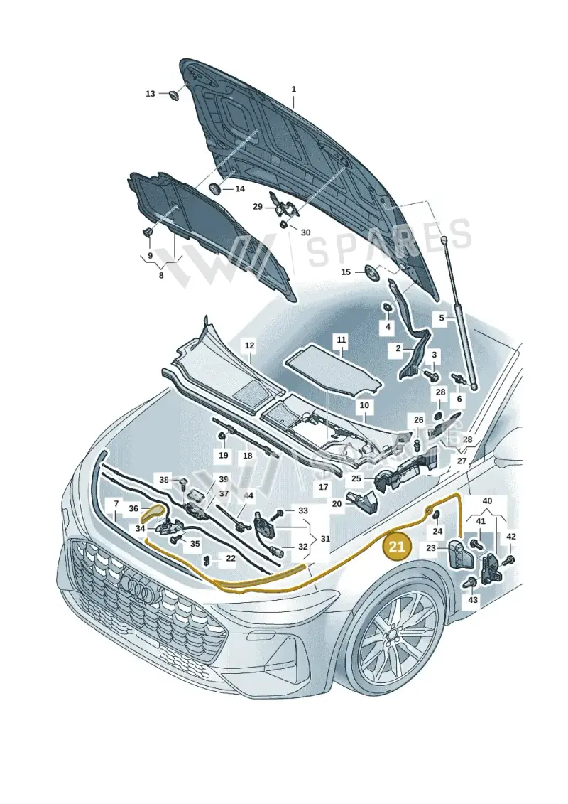 8B2823535 — Audi A5 Limousine (2024-2025) diagram 8wk823000, position 21