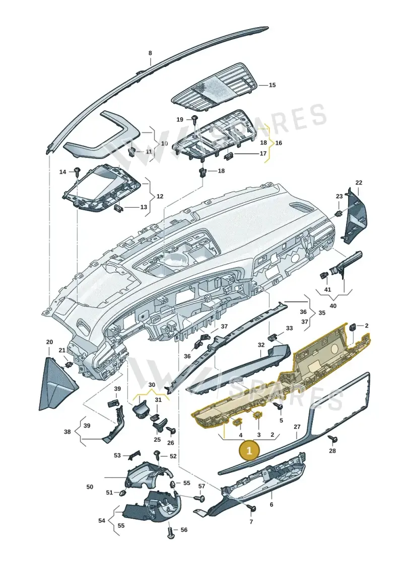 8B2857736 — Audi A5 Limousine (2024-2025) diagram 8wk857150, position 1