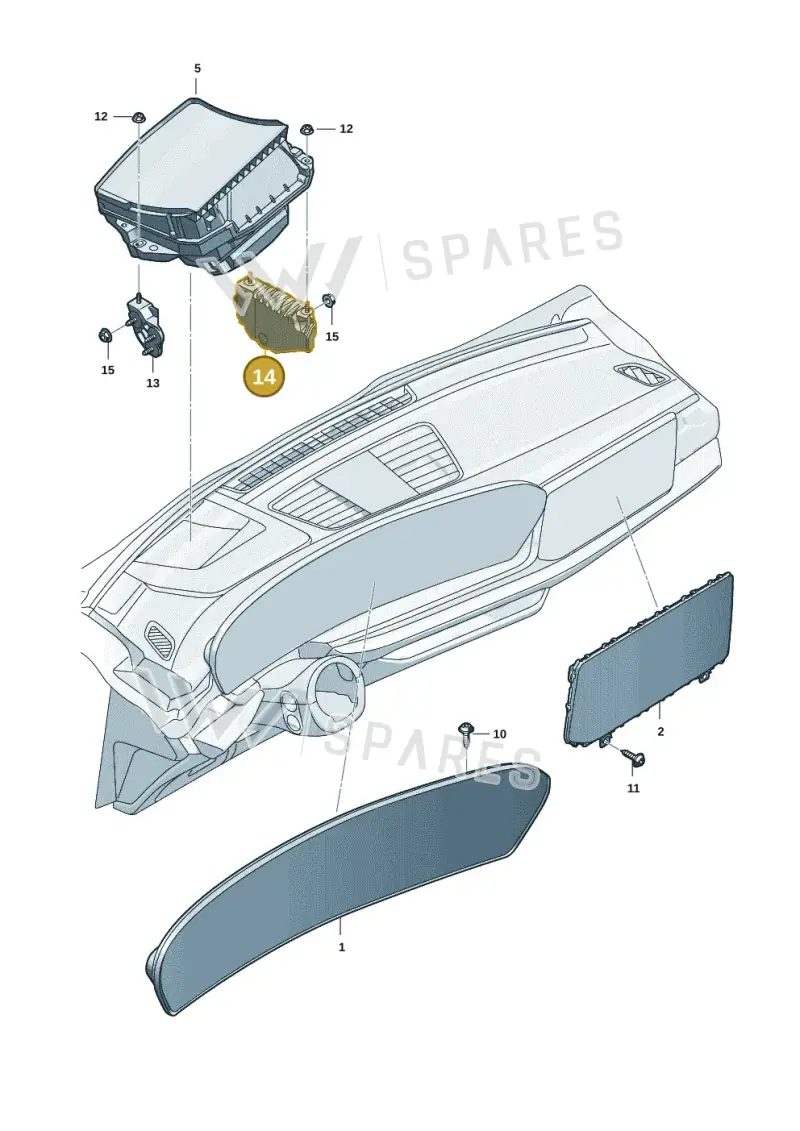 8B2857745 — Audi A5 Limousine (2024-2025) diagram 8wk919000, position 14