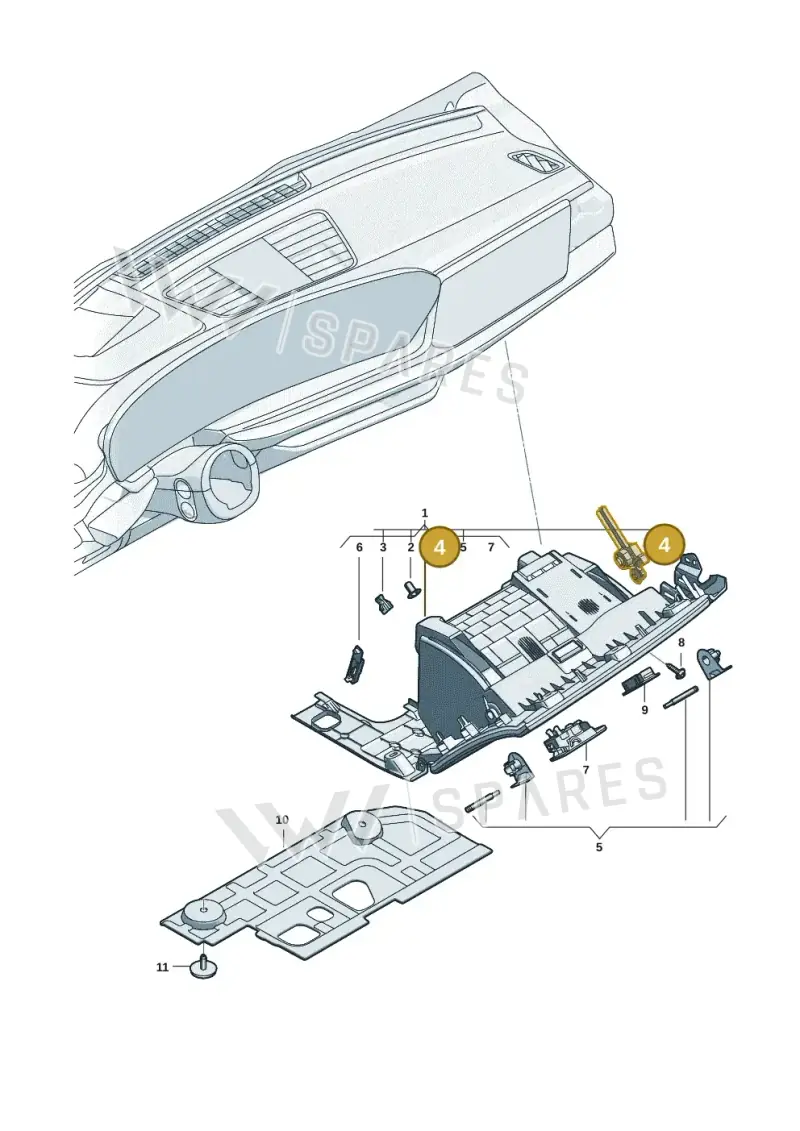 8B2858649 — Audi A5 Limousine (2024-2025) diagram 8wk857350, position 4