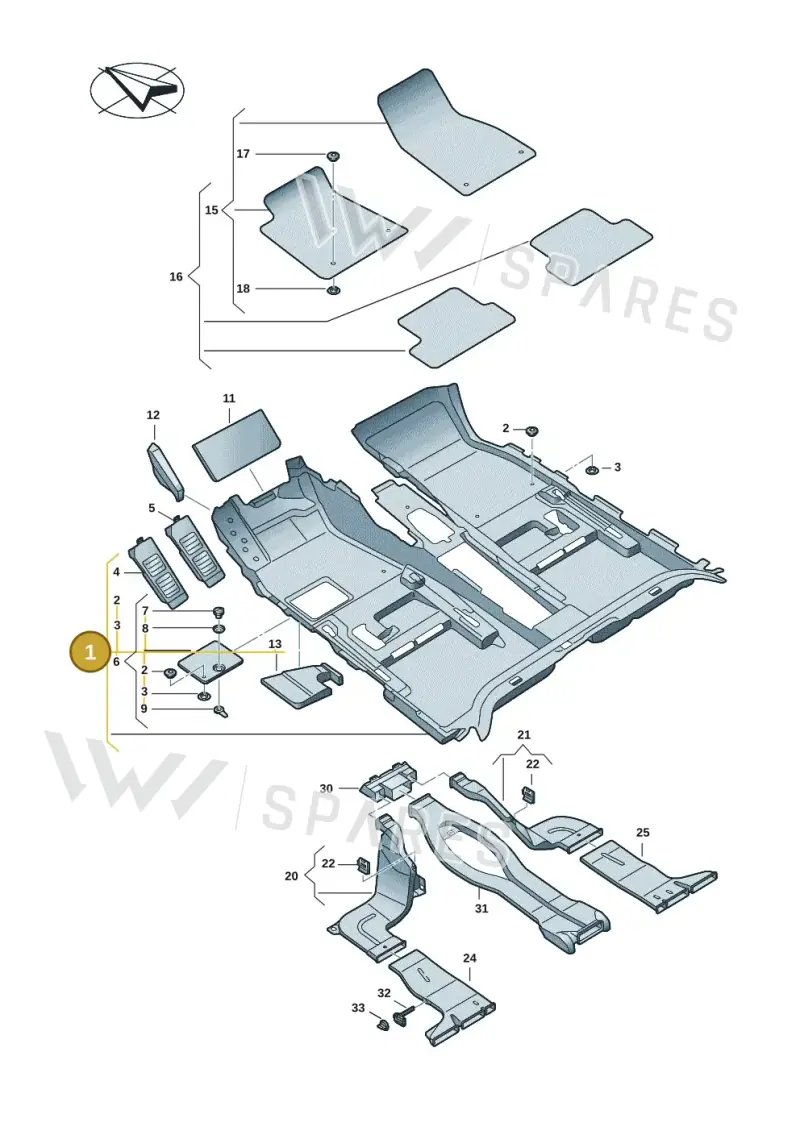 8B2863022B8B5 — Audi A5 Limousine (2024-2025) diagram 8wk863000, position 1