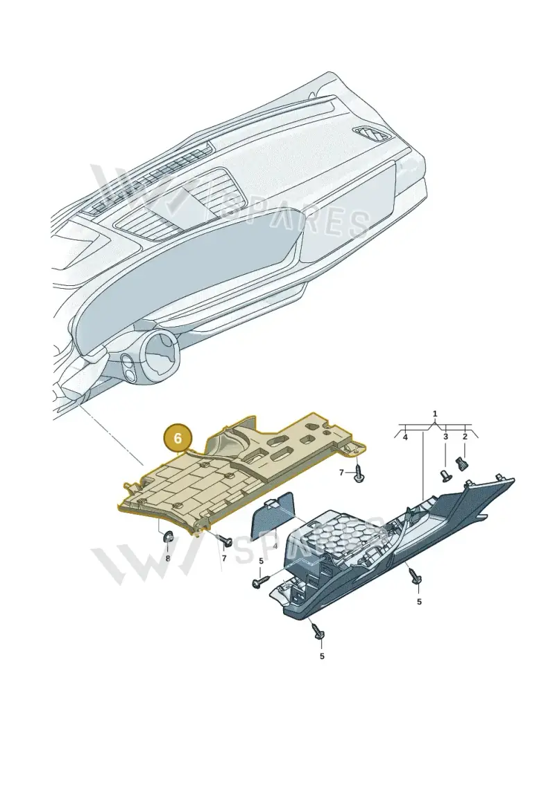 8B2863083 — Audi A5 Limousine (2024-2025) diagram 8wk857250, position 6