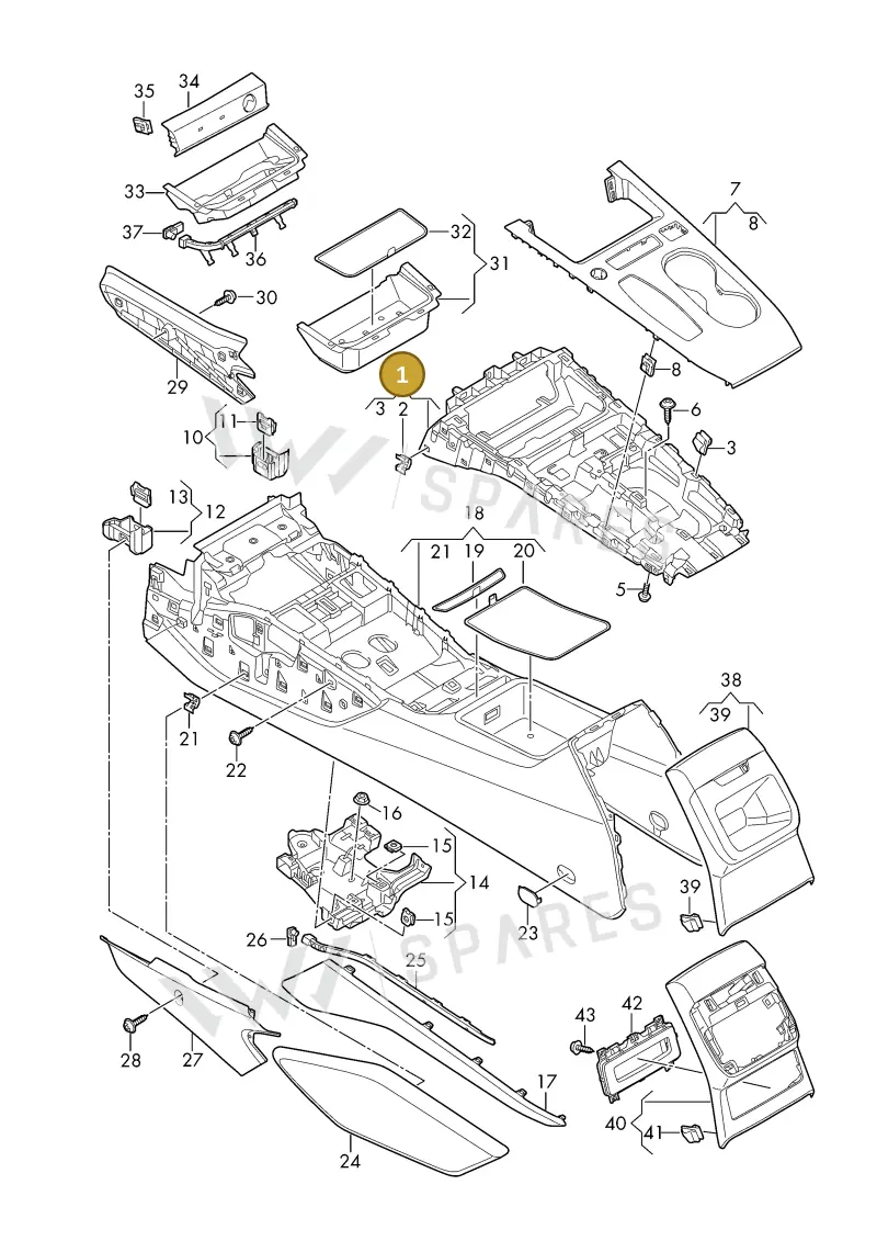 8B2864241 — Audi A5 Limousine (2024-2025) diagram 8wk863500, position 1