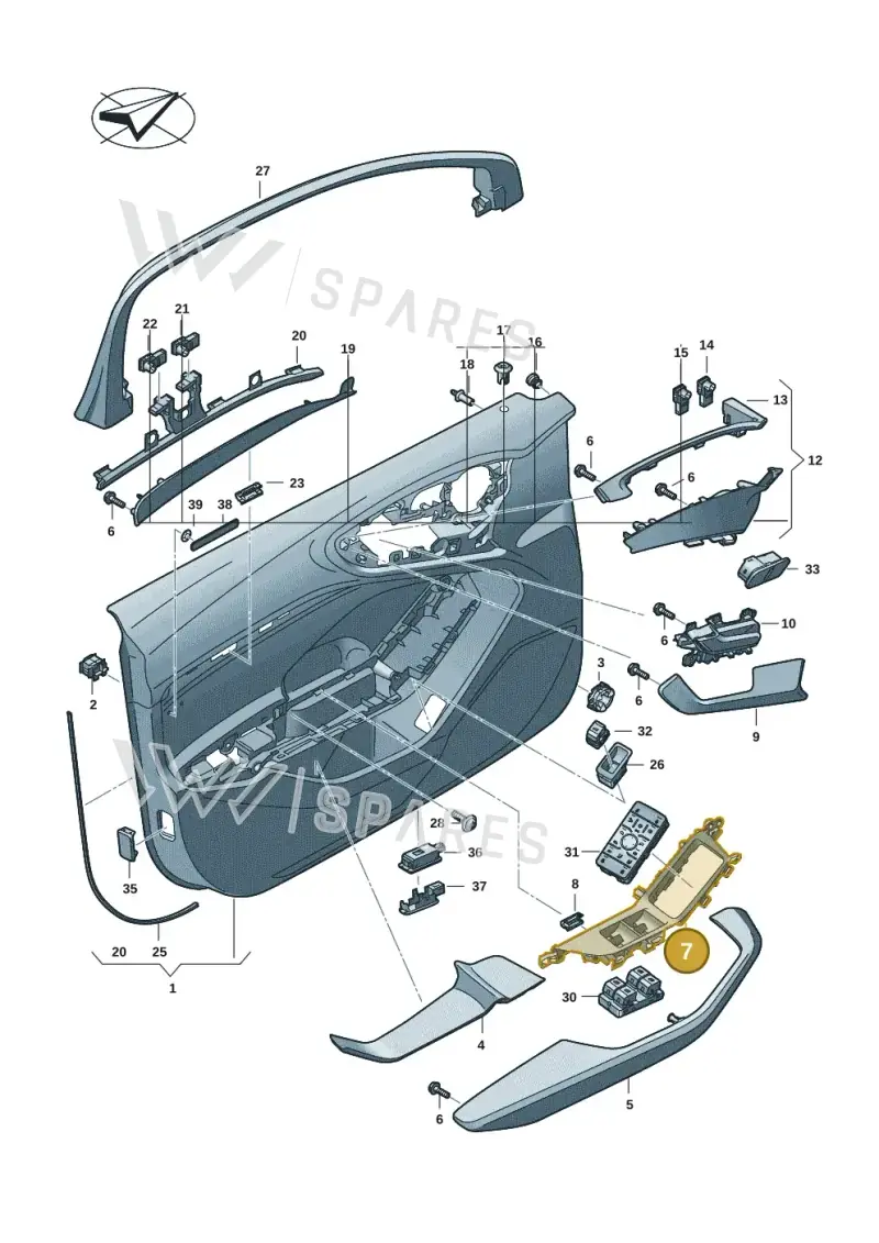 8B2867172A6PS — Audi A5 Limousine (2024-2025) diagram 8wh867000, position 7