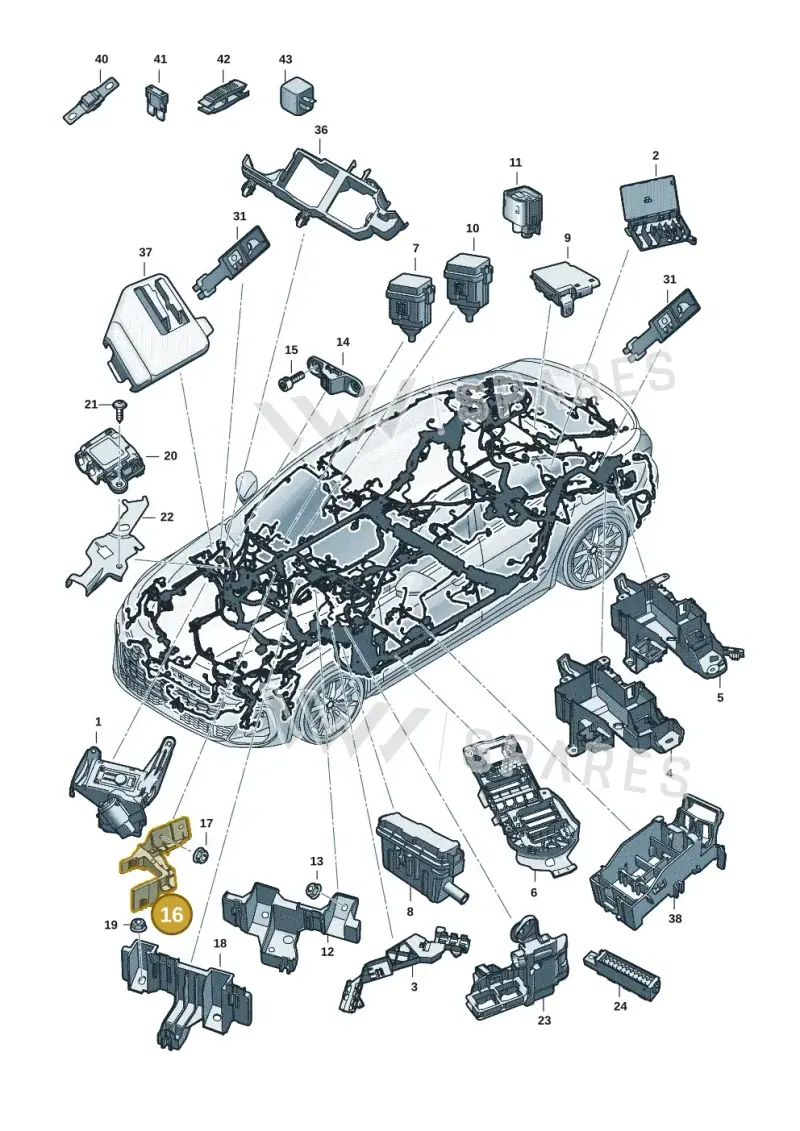 8B2971845B — Audi A5 Limousine (2024-2025) diagram 8wh971800, position 16
