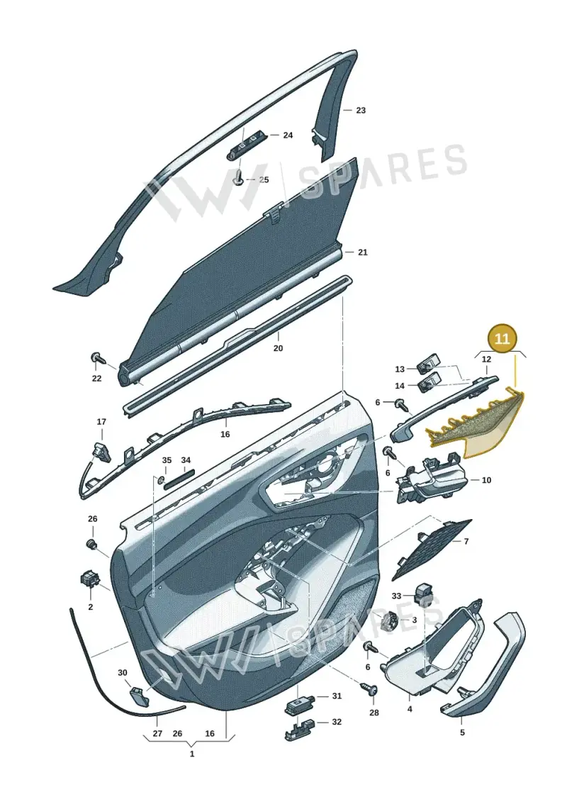 8B3035293C4PK — Audi A5 Limousine (2024-2025) diagram 8wh867400, position 11