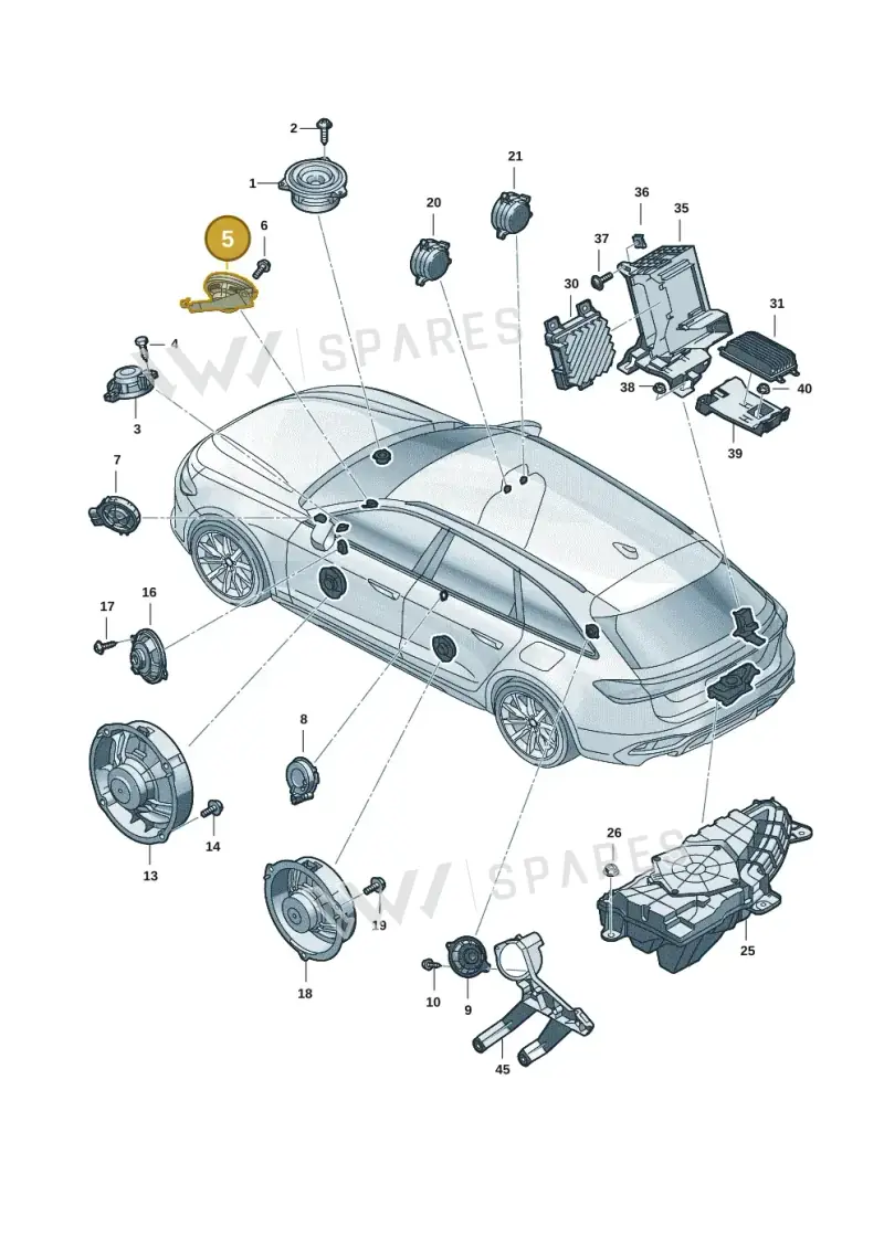 8B3035399C — Audi A5 Limousine (2024-2025) diagram 8wh035350, position 5